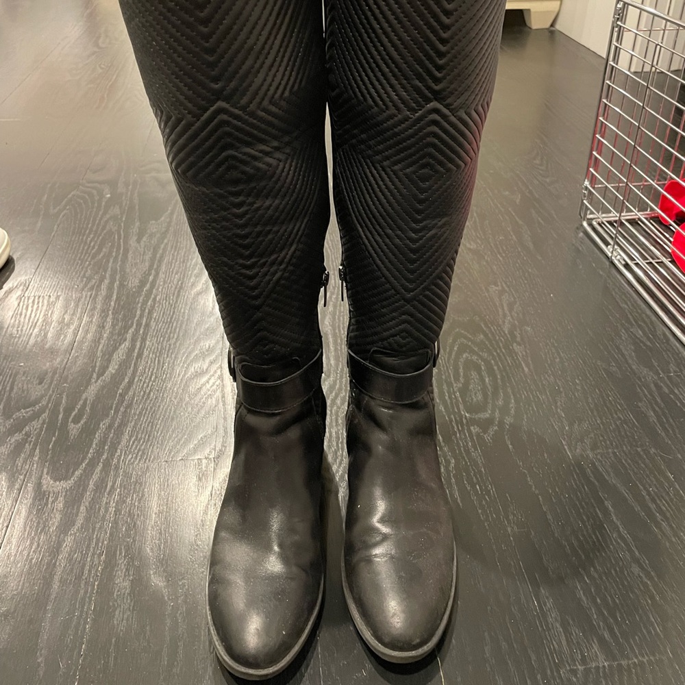 Vince Camuto Knee High Black leather boots.